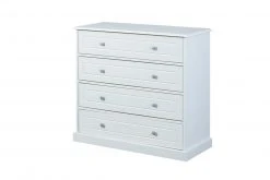 Kommode Marieka - weiß - 4 Schubkästen