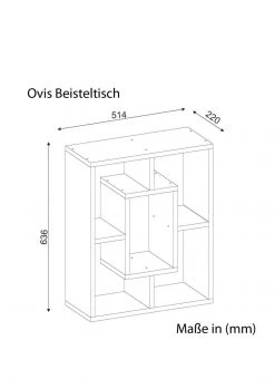Beistelltisch - weiß - mit Ablagefächer - 51,4 cm breit -Wohnzimmer Verkäufe 9004317600 04 1600Wx1600H