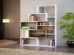 Bücherregal - weiß-Walnuss - 151 cm hoch -Wohnzimmer Verkäufe 9004318500 03 1600Wx1600H