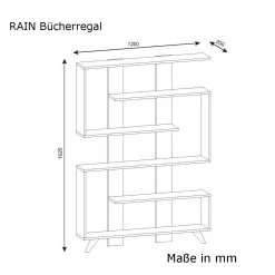 Bücherregal - weiß - 5 Regalfächer - 120 cm breit -Wohnzimmer Verkäufe 9004318600 04 1600Wx1600H