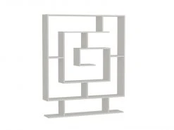 Bücherregal - weiß - 12 Fächer - 124,8 cm breit