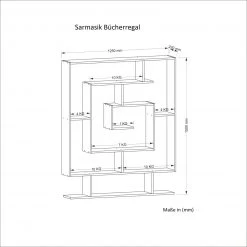 Bücherregale - Wenge - 12 Fächer - 124,8 cm breit -Wohnzimmer Verkäufe 9004318800 04 1600Wx1600H