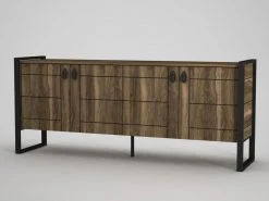 Sideboard - Walnuss - 4 Türen - 185 cm
