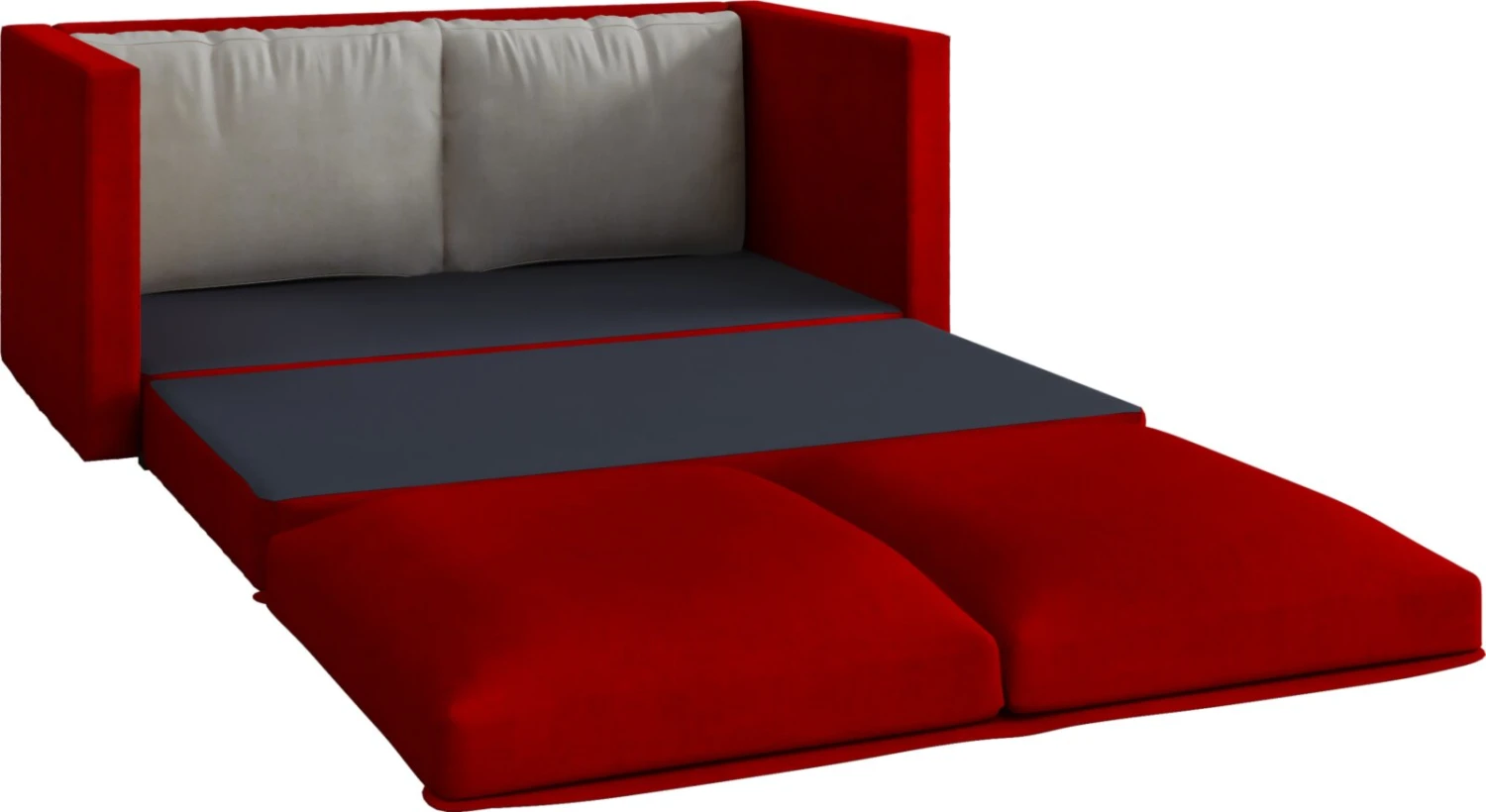 Schlafsofa - rot - Microfaser 2 Schlafsofa - rot - Microfaser – Bild 2
