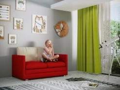 Schlafsofa - rot - Microfaser 7 Schlafsofa - rot - Microfaser -Wohnzimmer Verkäufe 9004432600 04 1600Wx1600H