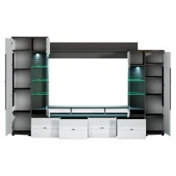 4-teilige Wohnwand TRENDY - weiß-anthrazit - 300 cm -Wohnzimmer Verkäufe 9004471300 03 1600Wx1600H