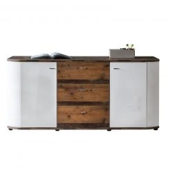 Sideboard DORA - weiß Hochglanz - Old Style Mix - 170 cm