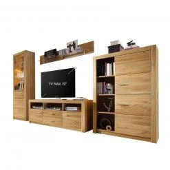 4-teilige Wohnwand HARTFORD - Wildeiche-Asteiche - teilmassiv