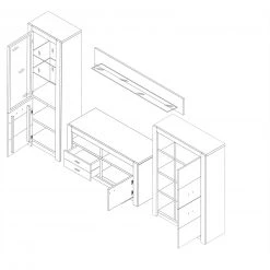 4-teilige Wohnwand HARTFORD - Wildeiche-Asteiche - teilmassiv 6 4-teilige Wohnwand HARTFORD - Wildeiche-Asteiche - teilmassiv -Wohnzimmer Verkäufe 9004472700 03 1600Wx1600H