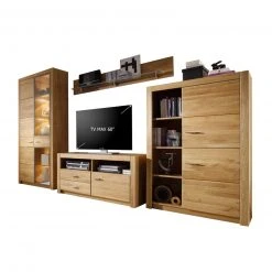 4-teilige Wohnwand HARTFORD - Wildeiche-Asteiche - teilmassiv