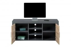 TV-Lowboard CORBETO - anthrazit - Artisan Eiche - 134 cm -Wohnzimmer Verkäufe 9004830200 03 1600Wx1600H