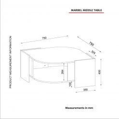Couchtisch - Walnuss - Marmor-Optik - 75 cm 7 Couchtisch - Walnuss - Marmor-Optik - 75 cm -Wohnzimmer Verkäufe 9004831000 04 1600Wx1600H