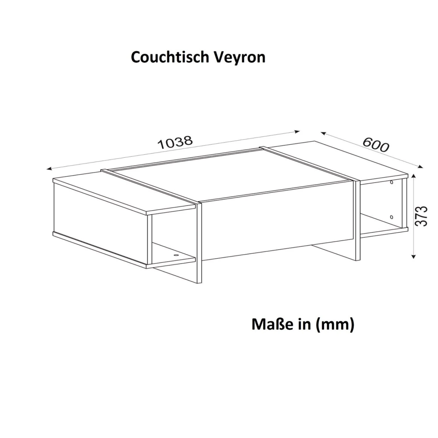 Couchtisch - marmor-grau - 103,8 cm 4 Couchtisch - marmor-grau - 103,8 cm – Bild 4