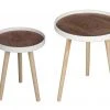 2er-Set Couchtische - natur-weiß - 50 cm