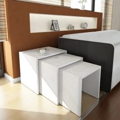 3-teiliges Beistelltisch-Set - weiß -Wohnzimmer Verkäufe 9004832600 03 1600Wx1600H