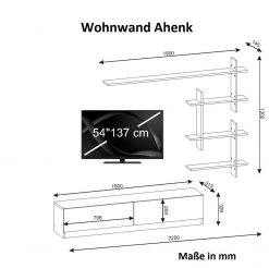 2-teilige Wohnwand - weiß - 160 cm -Wohnzimmer Verkäufe 9004973600 04 1600Wx1600H