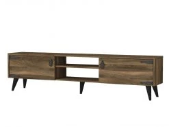 TV-Lowboard - Walnuss - Metallgriffe - 180 cm