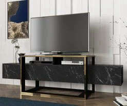 TV-Lowboard - Marmor-schwarz - 160 cm -Wohnzimmer Verkäufe 9004975100 03 1600Wx1600H