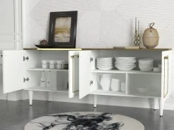 Sideboard - weiß - gold - Marmor-Platte - 180 cm 6 Sideboard - weiß - gold - Marmor-Platte - 180 cm -Wohnzimmer Verkäufe 9004975300 03 1600Wx1600H