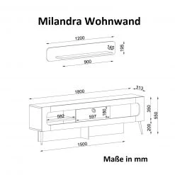 2-teilige Wohnwand - braun-dunkelgrau-grün - 180 cm -Wohnzimmer Verkäufe 9004975800 04 1600Wx1600H