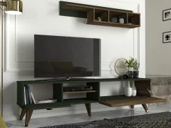 2-teilige Wohnwand - braun-dunkelgrün - 180 cm -Wohnzimmer Verkäufe 9004976000 03 1600Wx1600H