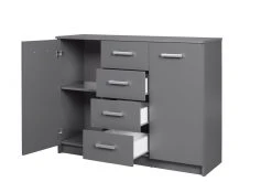Kommode ELENZIO - graphitgrau - 4 Schubkästen - 119,2 cm -Wohnzimmer Verkäufe 9005162800 03 1600Wx1600H