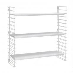 Wandregal - weiß - Metall - 70 cm breit