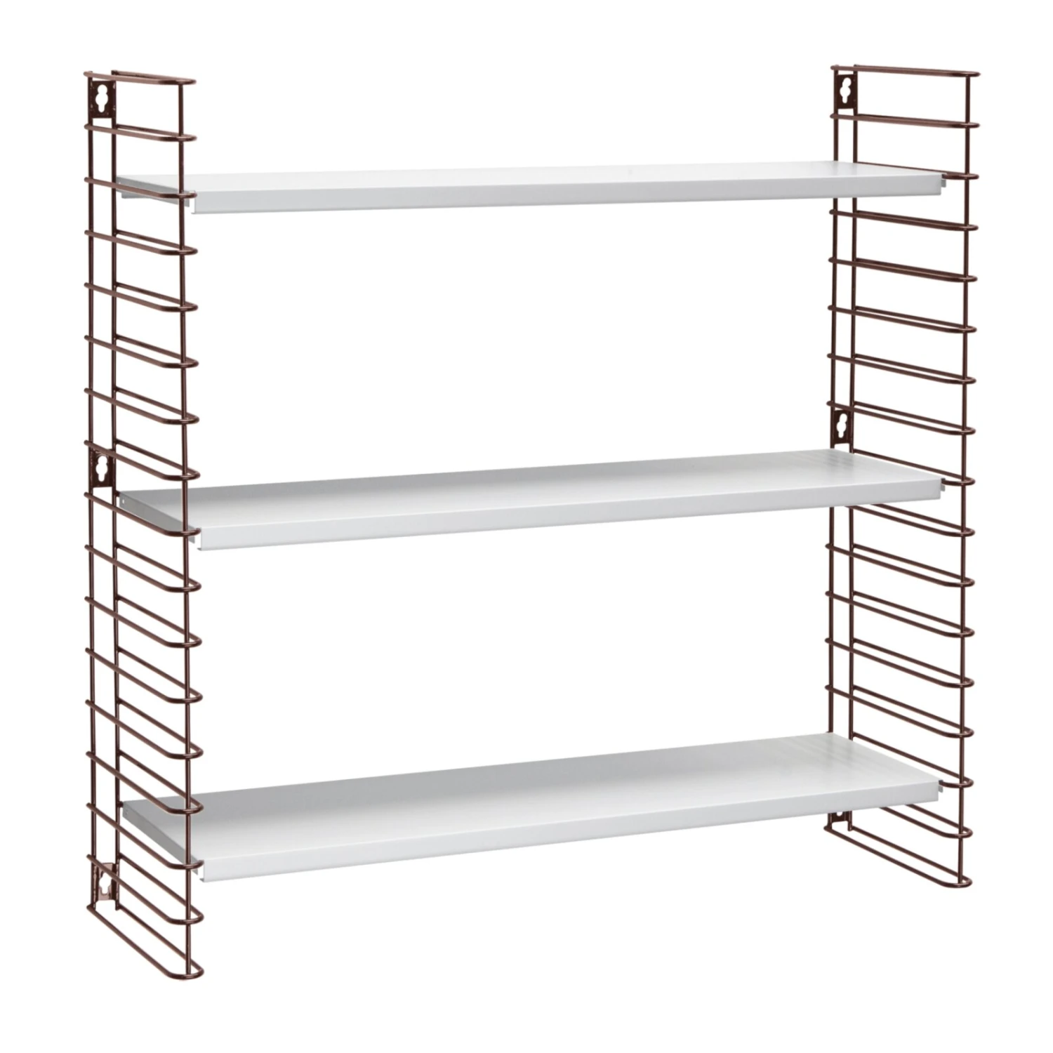 Bücherregal - weiß-bronze - 3 Ablagen - 70 cm 1 Bücherregal - weiß-bronze - 3 Ablagen - 70 cm