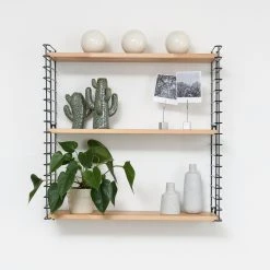 Bücherregal - Buche-schwarz - 3 Ablagen - 70 cm -Wohnzimmer Verkäufe 9005170400 03 1600Wx1600H