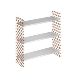 Wandregal - Polytherm - kupfer-weiß - 3 Ablagen