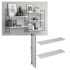 3-teiliges Wandregal - schwarz-weiß - Erweiterungs-Set -Wohnzimmer Verkäufe 9005170800 02 1600Wx1600H