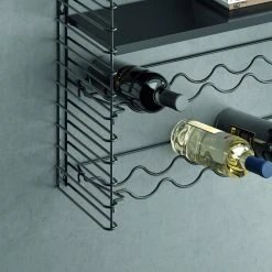 Wand-/Weinregal-Kombination - schwarz - 12 Flaschen -Wohnzimmer Verkäufe 9005171100 03 1600Wx1600H