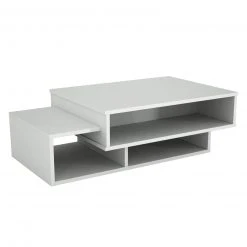 Couchtisch - weiß - mit Ablage