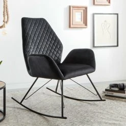 Schaukelstuhl - schwarz - Samt 9 Schaukelstuhl - schwarz - Samt -Wohnzimmer Verkäufe 9005266600 05 1600Wx1600H