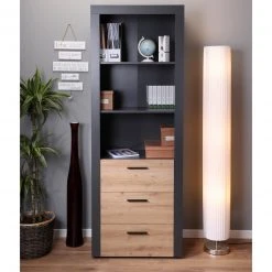 Highboard CORBETO - anthrazit - Artisan Eiche - 69 cm -Wohnzimmer Verkäufe 9005267000 05 1600Wx1600H