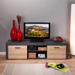 Lowboard CORBETO - anthrazit - Artisan Eiche - 180 cm -Wohnzimmer Verkäufe 9005267100 05 1600Wx1600H