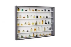 Vitrine COLLECTY - grau-weiß - 80 cm breit -Wohnzimmer Verkäufe 9005267900 1600Wx1600H