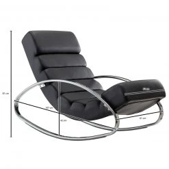 Schaukelsessel - schwarz - Kunstleder - Wippfunktion -Wohnzimmer Verkäufe 9005300000 03 1600Wx1600H