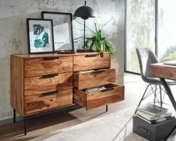 Sideboard - Sheesham massiv - 6 Schubkästen - 117 cm breit -Wohnzimmer Verkäufe 9005330500 03 1600Wx1600H