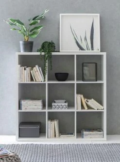 Standregal - weiß - 9 Fächer - 112x112 cm -Wohnzimmer Verkäufe 9005339800 03 1600Wx1600H