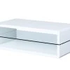 Couchtisch XONO - weiß Hochglanz - Holz-Glas - 120 cm