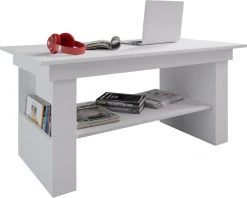 Couchtisch KOBILA - weiß - 2 Fächer - 115 cm