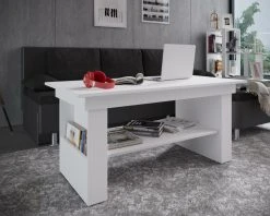 Couchtisch KOBILA - weiß - 2 Fächer - 115 cm -Wohnzimmer Verkäufe 9005452600 03 1600Wx1600H
