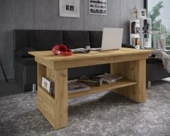 Couchtisch KOBILA - Honig-Eiche - 2 Fächer - 115 cm -Wohnzimmer Verkäufe 9005452700 03 1600Wx1600H