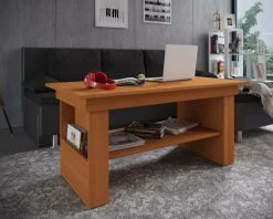 Couchtisch KOBILA - Buche - 2 Fächer - 115 cm -Wohnzimmer Verkäufe 9005452800 03 1600Wx1600H