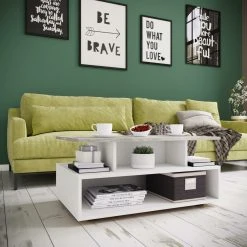 Couchtisch ESILA - weiß-Beton - 5 Fächer - 80 cm -Wohnzimmer Verkäufe 9005453300 03 1600Wx1600H