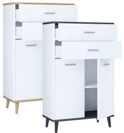 Seitenschrank LANDOS - weiß-Honig-Eiche - 60 cm 5 Seitenschrank LANDOS - weiß-Honig-Eiche - 60 cm -Wohnzimmer Verkäufe 9005459700 03 1600Wx1600H