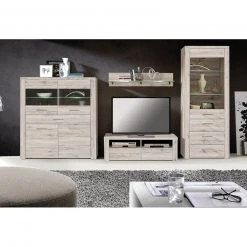 4-teiliges Wohnwand-Set - Sandeiche - Vitrine -Wohnzimmer Verkäufe S000011000 06 1600Wx1600H