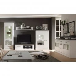 4-teiliges Wohnwand-Set - Pinie weiß - Touchwood 7 4-teiliges Wohnwand-Set - Pinie weiß - Touchwood -Wohnzimmer Verkäufe S000035000 02 1600Wx1600H